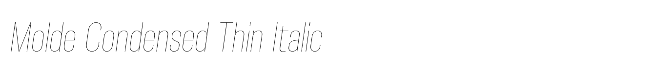 Molde Condensed Thin Italic
